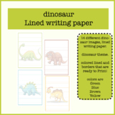 Dinosaur Writing Paper | Lined Paper | Big dinosaur Theme 