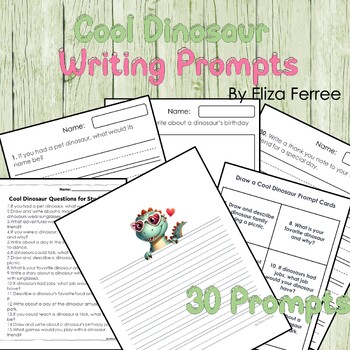 Preview of Dinosaur Writing Prompt Pages - Writing Exercises