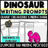 Dinosaur Writing Prompts with Graphic Organizers | Lined W