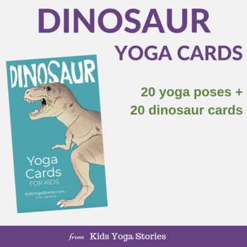 Preview of Dinosaur Yoga Cards for Kids