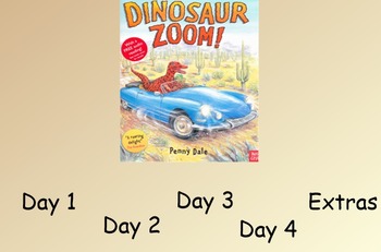 Preview of Dinosaur Zoom Guided Reading Weekly Lesson Plan - Four Blocks Literacy