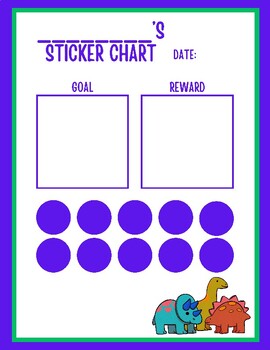 Dinosaur and Rocket Ship Goal Chart by The Learning Gym | TPT