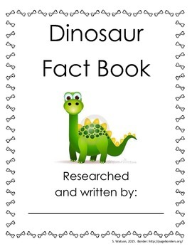 Dinosaur fact book template by LoveLibraries | Teachers ...