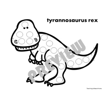 Dinosaur dot marker sheets by Teaching Littles at Home | TpT