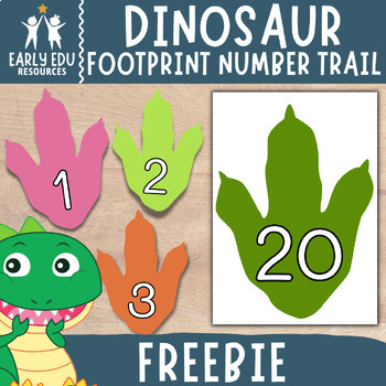 Preview of Dinosaur footprint display numbers