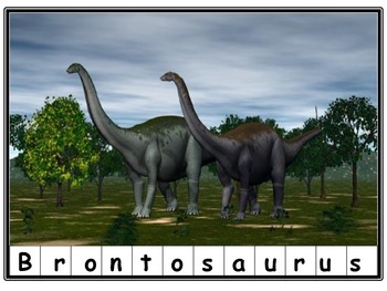 Preview of Dinosaur names puzzle For Pre-k/Kindergarten