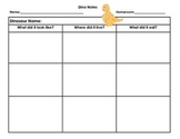 Dinosaur research graphic organizer