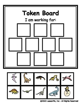 Preview of Dinosaur token board- Reinforcement