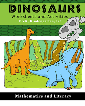 Preview of Dinosaur No-Prep Worksheets & Clip Art, Pre-K/Kindergarten