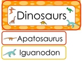 Dinosaurs Word Wall Weekly Theme Bulletin Board Labels.
