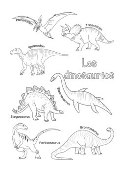 Dinosaurios para Colorear by Reiwa Recursos de Aprendizaje | TPT