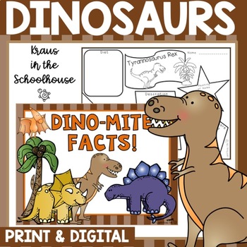 Preview of Dinosaurs Unit | Dinosaur Activities | Easel Activity Distance Learning