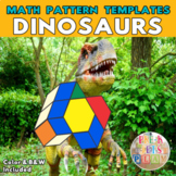Dinosaurs Shape Puzzles | Printable Math Pattern Block Templates