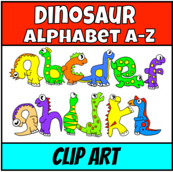 Preview of Dinosaur Alphabet A-Z Clip Art