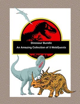 Preview of Dinosaurs - Collection of 5 WebQuests in a Bundle