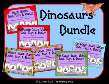 Preview of Dinosaurs Award Tags & Badges Bundle