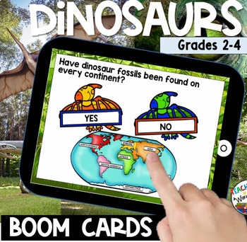 Preview of Dinosaurs BOOM CARDS- DISTANCE LEARNING