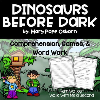 Preview of Magic Tree House Dinosaurs Before Dark Novel Study