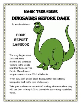 Preview of Dinosaurs Before Dark (Magic Tree House) Lapbook