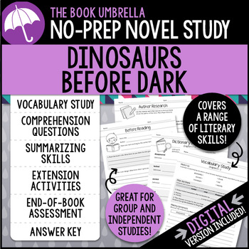 Preview of Dinosaurs Before Dark Novel Study - Magic Tree House { Print & Digital }