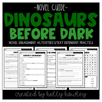 Preview of Dinosaurs Before Dark- Comprehension Novel Guide