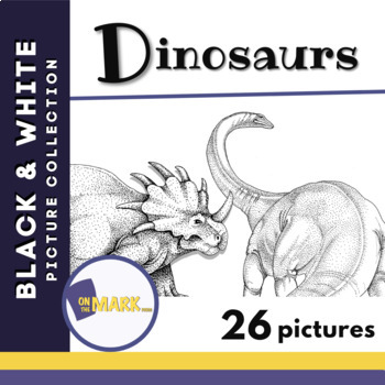 Preview of Dinosaurs Black & White Picture Collection Grades 1-8