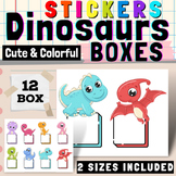 Dinosaurs Boxes Stickers For Activities, Lessons and playf