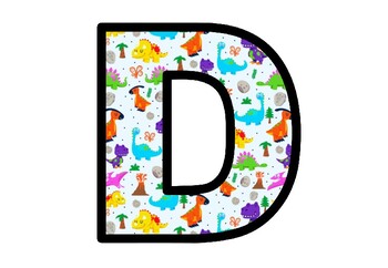 Preview of Dinosaurs, Bulletin Board Letters, Dino Alphabet Posters Classroom Decor