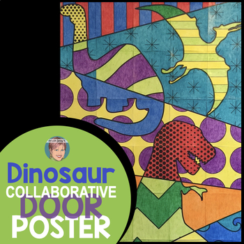 Preview of Pop Art Dinosaurs Collaborative Poster: Fun Dinosaur Activity or Door Decoration