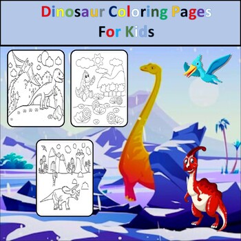 Preview of Dinosaurs Coloring Book | Animals Coloring Pages | 29 Designs