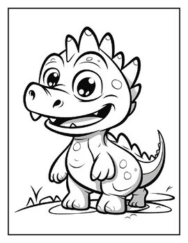 Dinosaur Coloring Book for kids: Fantastic Dinosaur Coloring Book For Boys  and Girls Packed with Real, 100 Adorable Cartoon Dinosaur Colouring  Pictures. (Paperback) 