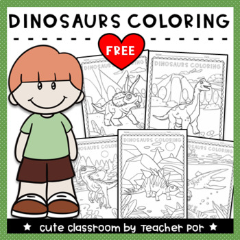 Preview of Dinosaurs Coloring Pages (Free worksheet)