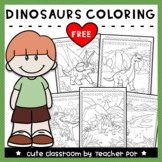 Dinosaurs Coloring Pages (Free worksheet)