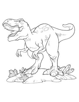 Dinosaur Easter Coloring Book For Boys: Fun and Big Dinosaur