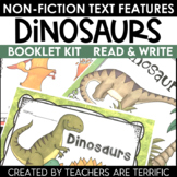 Dinosaurs Nonfiction Text Features Booklet