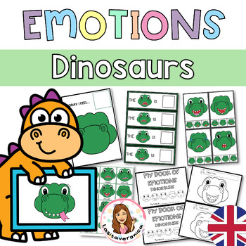 Preview of Dinosaurs Emotions Face. Feelings. Character Education. English