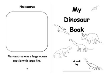 Dinosaurs Foldable book Color Cut and Paste by Geo Earth Sciences