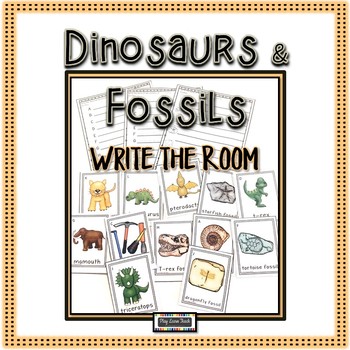Preview of Dinosaurs Fossils Write the Room