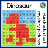 Dinosaurs 100s Chart Math Numbered and Blank 100 Chart Mys