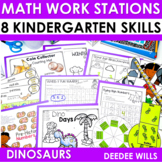 Dinosaurs Kindergarten Math Centers Station Games Comparin