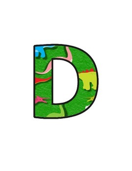 Dinosaurs Lettering (upper/lowercase, cursive, numbers, shapes, symbols)