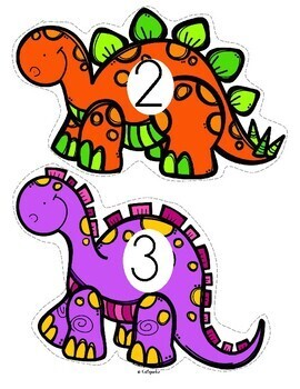 Preview of Dinosaurs Numbers 0-20 Counting for Preschool and Pre-K