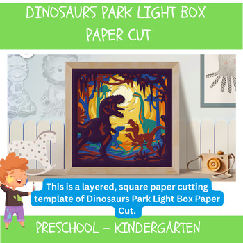 Preview of Dinosaurs Park Light Box Paper Cut