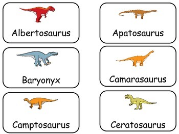 Dinosaur Flash Cards with Fun Facts and Pronunciation Keys for Each Dinosaur by 