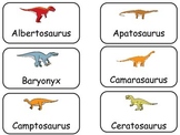 Dinosaurs Picture Word Flash Cards. Preschool flash cards 