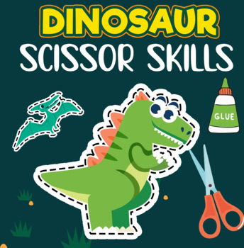 Preview of Dinosaurs Preschool Scissor Skills : Scissor Cutting Practice Sheets