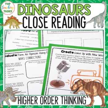 Preview of Dinosaurs Reading Comprehension | Nonfiction Passages, Questions and Activities