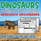 Dinosaur Research Graphic Organizers Dinosaurs Information