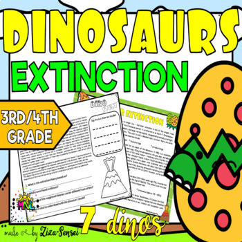 Preview of Dinosaurs Extinction Research Facts Science Pack Aus U.K. Ame