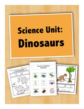 Preview of Dinosaurs: Science Unit for Kids with Autism
